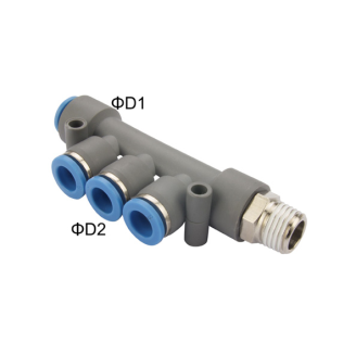 PKD Male Triple Branch Fitting